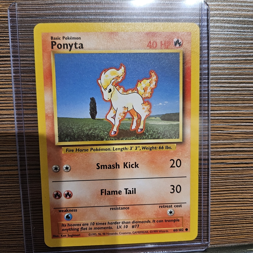 Pokemon Ponyta 60/102 Base Set Card
